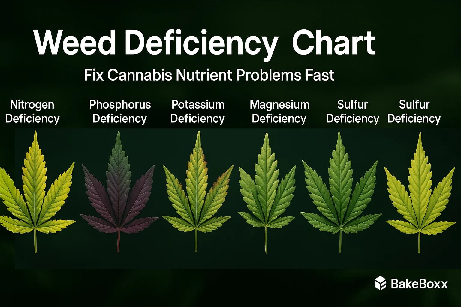Cannabis Deficiency Chart: Fix Nutrient Problems