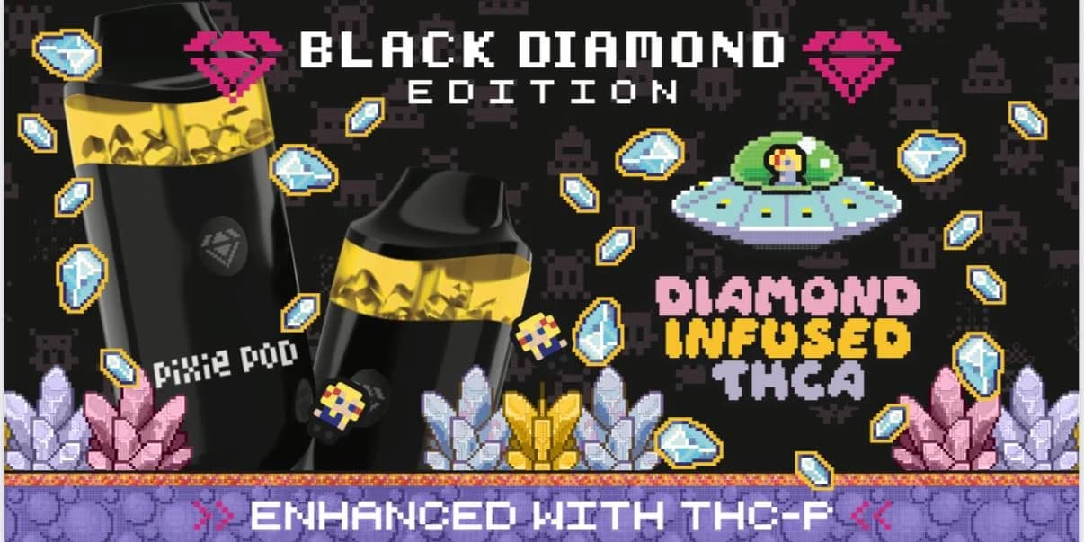 Carts and disposables of Pixie Pods Black Diamond Edition.