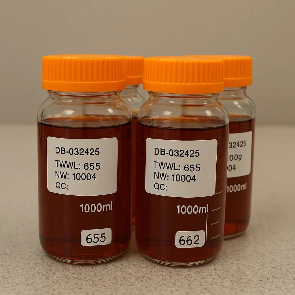 Delta 8 Concentrate image, showing bottles of distillates with orange caps