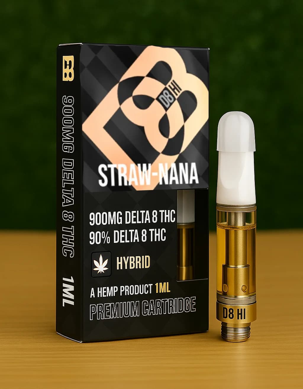 White Label & Private Label Hemp Products Image, showing our D8-HI catridges of different strains, as well as Delta-8 Gummies