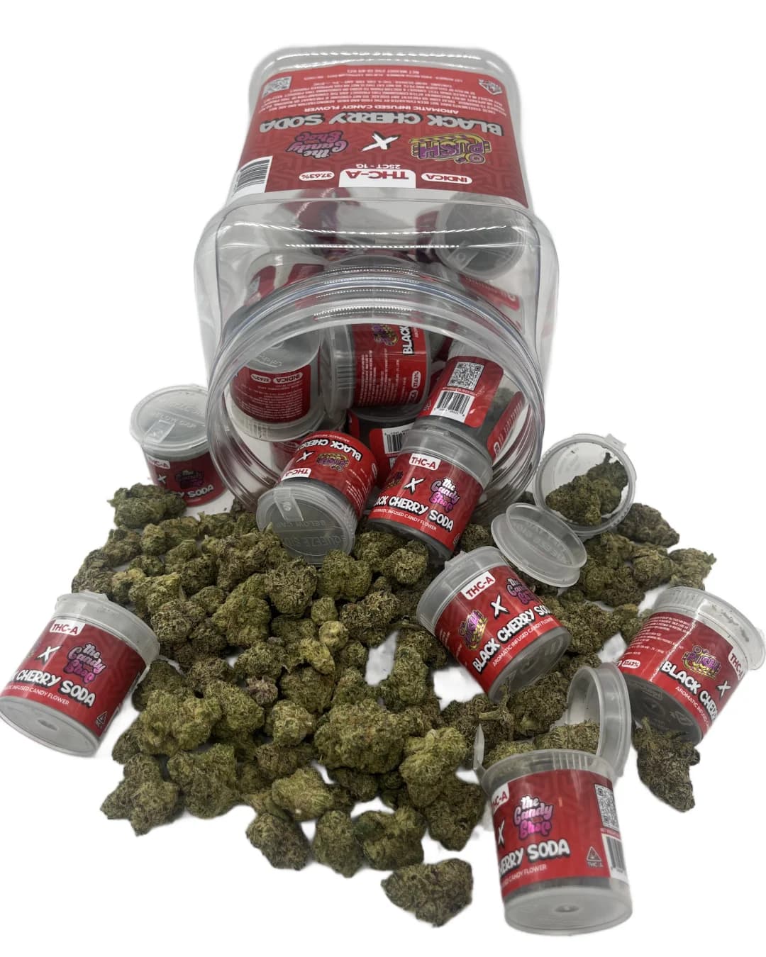 THCA Flower Image, showcasing our The Candy Shop X PUSH Black Cherry Soda thca flower buds.